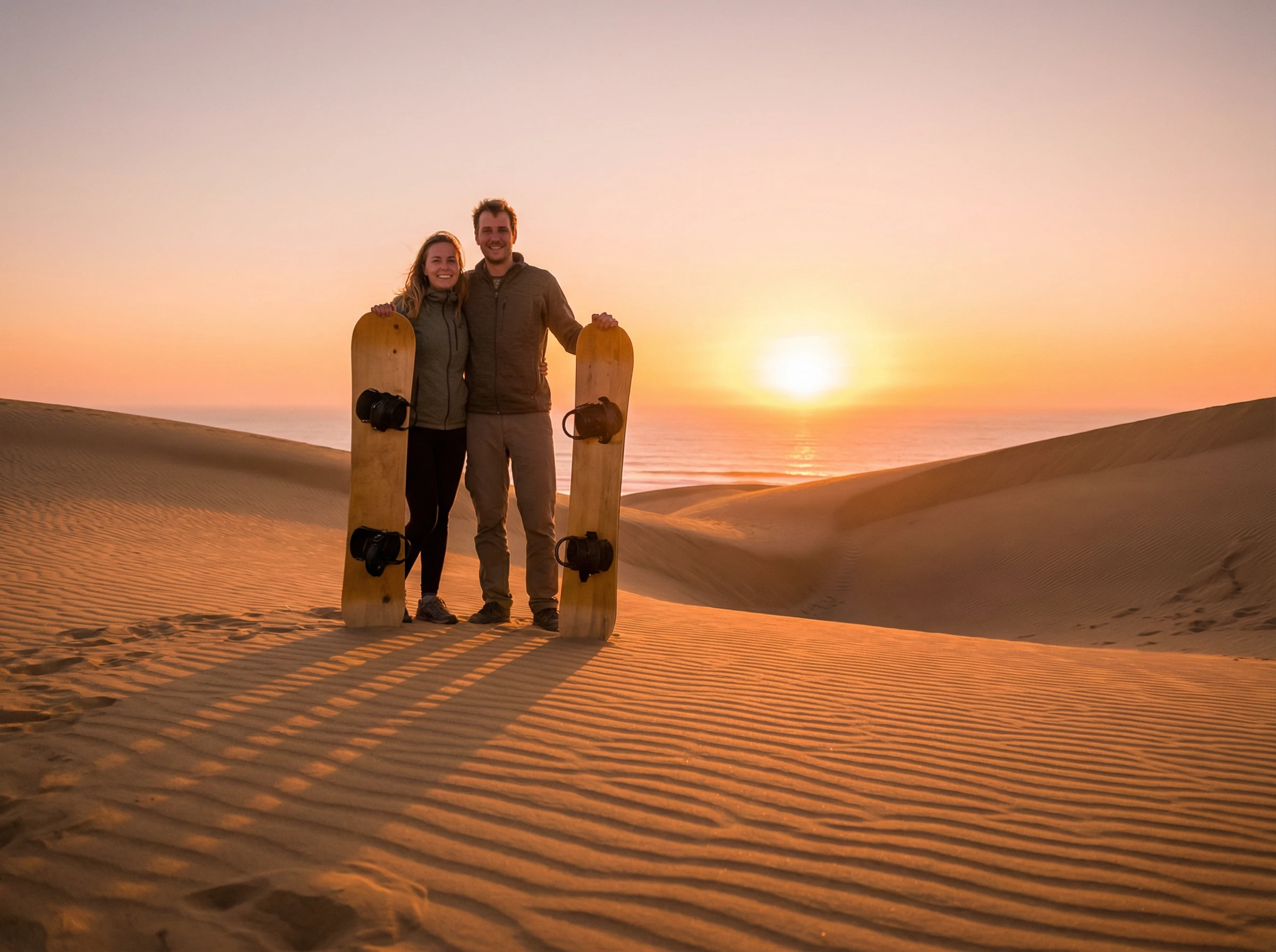 Thrilling sandboarding experience on Agadir